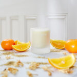 Orange and Chamomile Frosted Glass Candle